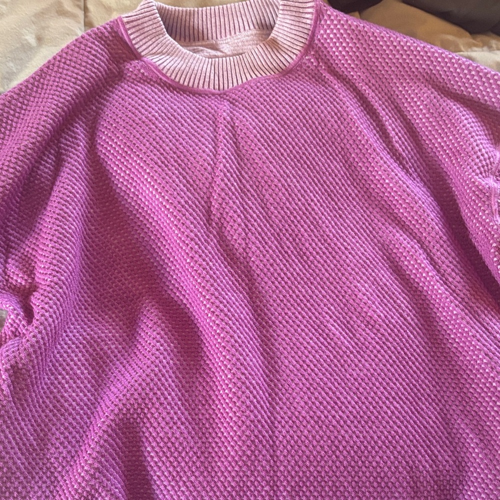 Lululemon Pink Textured (reversible) Sweater